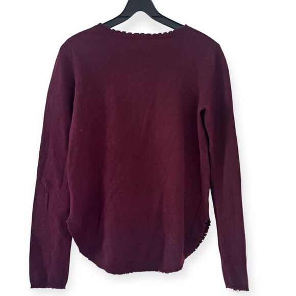 Lisa Todd Women’s 100% Cashmere Frayed Hem Sweater Size Small - Picture 2 of 7